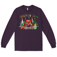 Plum hanging with my gnomies Long Sleeve Tee - CowhideDigitalArt