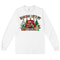 White hanging with my gnomies Long Sleeve Tee - CowhideDigitalArt