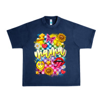 Navy Mama Urban Heavy Tee - CowhideDigitalArt