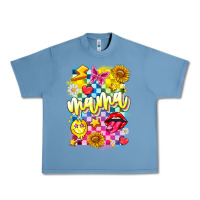 Pebble Blue Mama Urban Heavy Tee - CowhideDigitalArt