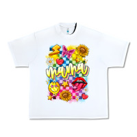 White Mama Urban Heavy Tee - CowhideDigitalArt