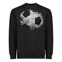 Black cowhide soccer patch Heavyweight Sweatshirt - Jasminsmagicworld