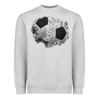 Heather Grey cowhide soccer patch Heavyweight Sweatshirt - Jasminsmagicworld
