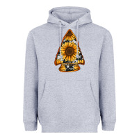 Heather Grey sunflower arrowhead Heavyweight Hoodie - Jasminsmagicworld
