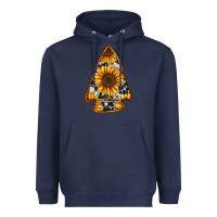 Navy sunflower arrowhead Heavyweight Hoodie - Jasminsmagicworld