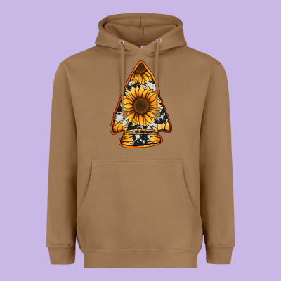 Sunflower Arrowhead Heavyweight Hoodie Designed By Jasminsmagicworld