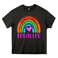 Asphalt equality rainbow Heavy Core Tee - OliviaCreatesArt