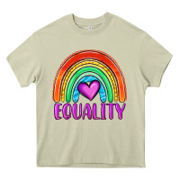Mossy equality rainbow Heavy Core Tee - OliviaCreatesArt