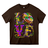 Chocolate Brown mardi gras love with king cake Heavy Core Tee - RanaPortraitStore