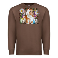 Chestnut Easter Bunny With Quail Eggs And Daisy Premium Sweatshirt - RanaPortraitStore