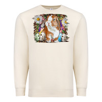 Sandshell Easter Bunny With Quail Eggs And Daisy Premium Sweatshirt - RanaPortraitStore