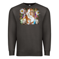 Smoke Easter Bunny With Quail Eggs And Daisy Premium Sweatshirt - RanaPortraitStore