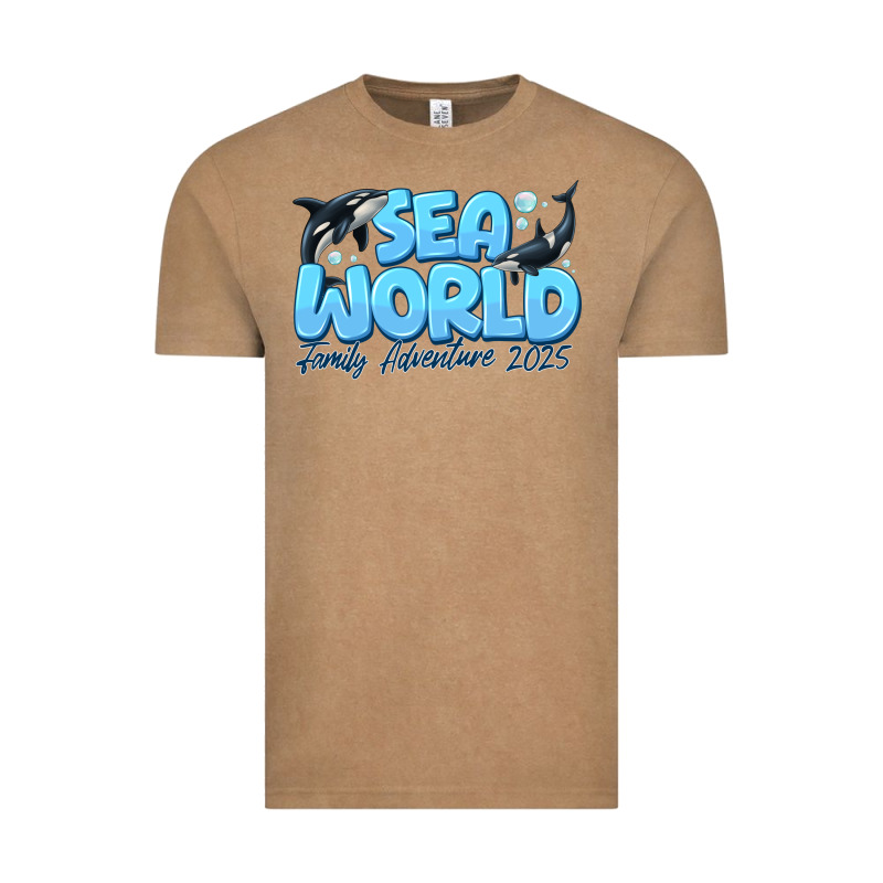 Sea World Family Adventure 2025 Vintage Tee by CowhideDigitalArt | Teevron
