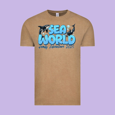 Sea World Family Adventure 2025 Vintage Tee Designed By Cowhidedigitalart