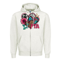 Oatmeal Heather pta physical therapy assistant hearts Zipper Hoodie - Jasminsmagicworld