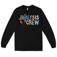 Black dialysis crew Long Sleeve Tee - CowhideDigitalArt