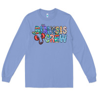 Colony Blue dialysis crew Long Sleeve Tee - CowhideDigitalArt