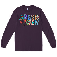 Plum dialysis crew Long Sleeve Tee - CowhideDigitalArt