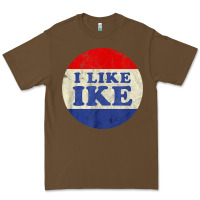 Cacao i like ike political button vintage distressed Premium Tee - baoMotion