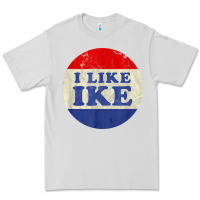 Dove Grey i like ike political button vintage distressed Premium Tee - baoMotion