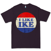 Plum i like ike political button vintage distressed Premium Tee - baoMotion