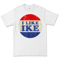 White i like ike political button vintage distressed Premium Tee - baoMotion