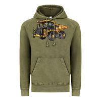 Vintage Olive Mining Truck Vintage Hoodie - LillyAllenDesigns