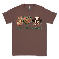 Chestnut Peace Love St. Bernard Classic Tee - Jasminsmagicworld