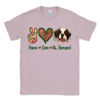 Lilac Peace Love St. Bernard Classic Tee - Jasminsmagicworld