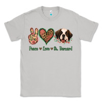 Moon Dust Peace Love St. Bernard Classic Tee - Jasminsmagicworld