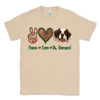 Mushroom Peace Love St. Bernard Classic Tee - Jasminsmagicworld