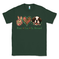 Sports Green Peace Love St. Bernard Classic Tee - Jasminsmagicworld