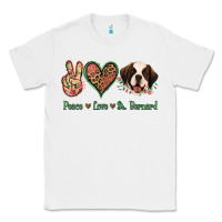 White Peace Love St. Bernard Classic Tee - Jasminsmagicworld