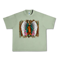 Oil Green lady of guadalupe Urban Heavy Tee - Jasminsmagicworld