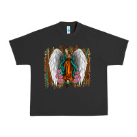 Pigment Black lady of guadalupe Urban Heavy Tee - Jasminsmagicworld