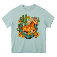 Arona western horse cactus sunflowers horseshoe Heavy Core Tee - OliviaCreatesArt