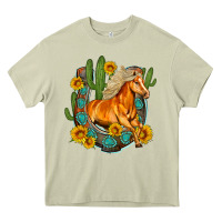 Mossy western horse cactus sunflowers horseshoe Heavy Core Tee - OliviaCreatesArt