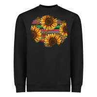 Black sunflower leopard serape patch Heavyweight Sweatshirt - Jasminsmagicworld