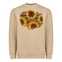 Mushroom sunflower leopard serape patch Heavyweight Sweatshirt - Jasminsmagicworld