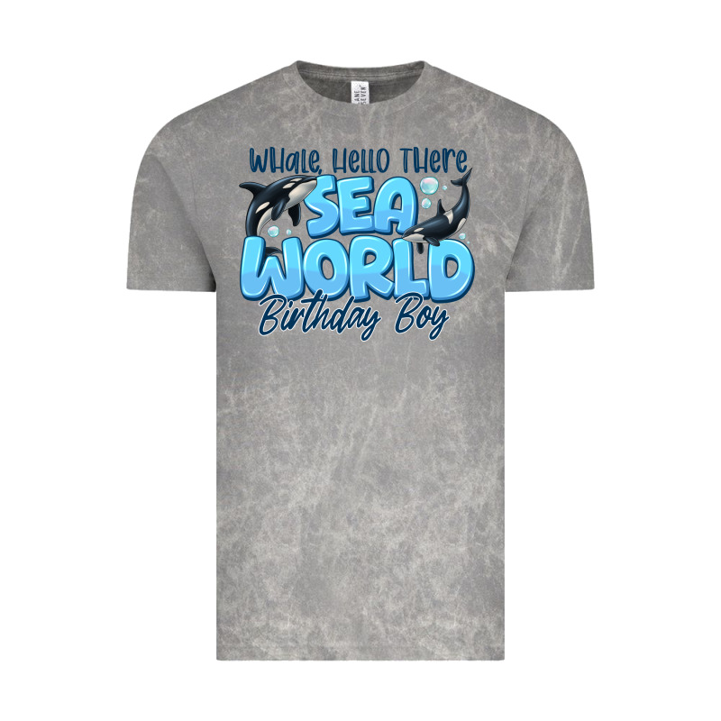 Whale Hello There Sea World Birthday Boy Vintage Tee by CowhideDigitalArt | Teevron
