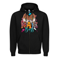 Black Afro woman nail boss Zipper Hoodie - RanaPortraitStore