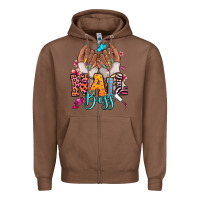 Chestnut Afro woman nail boss Zipper Hoodie - RanaPortraitStore