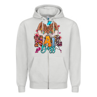 Dove Grey Afro woman nail boss Zipper Hoodie - RanaPortraitStore