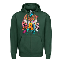 Sports Green Afro woman nail boss Zipper Hoodie - RanaPortraitStore