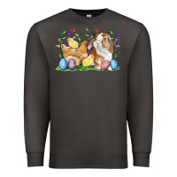 Smoke Easter bunny and chicks with floral Premium Sweatshirt - RanaPortraitStore