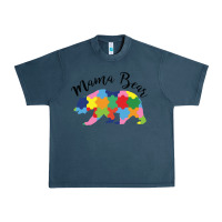 Midnight Navy mama bear Urban Heavy Tee - CowhideDigitalArt