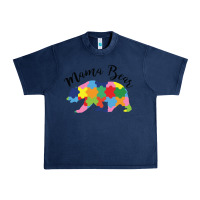 Navy mama bear Urban Heavy Tee - CowhideDigitalArt