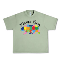 Oil Green mama bear Urban Heavy Tee - CowhideDigitalArt