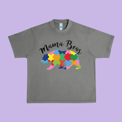 Mama Bear Urban Heavy Tee Designed By Cowhidedigitalart