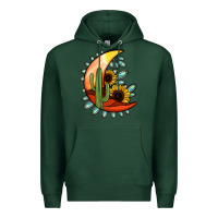Sports Green Desert Moon Premium Hoodie - Jasminsmagicworld